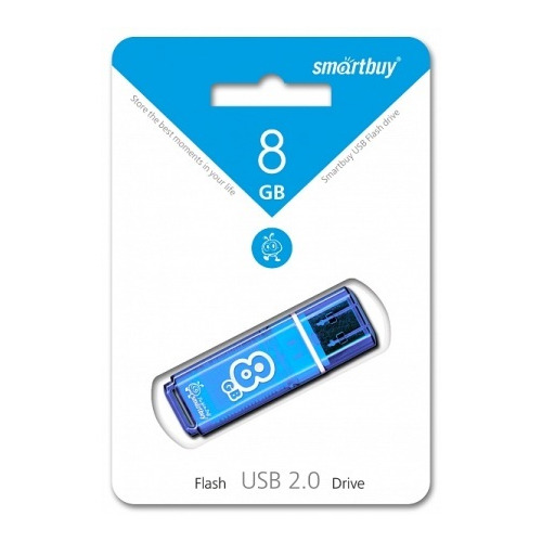 USB флешка SmartBuy Glossy (64Gb) Blue фото 