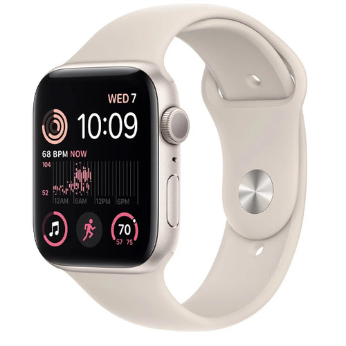 Умные часы Apple Watch SE (2023) 44mm Aluminum Case with Sport Band Starlight M/L фото 