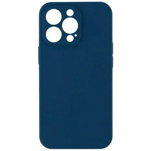 Накладка силиконовая BoraSCO Microfiber Case iphone 14 Pro Blue фото 
