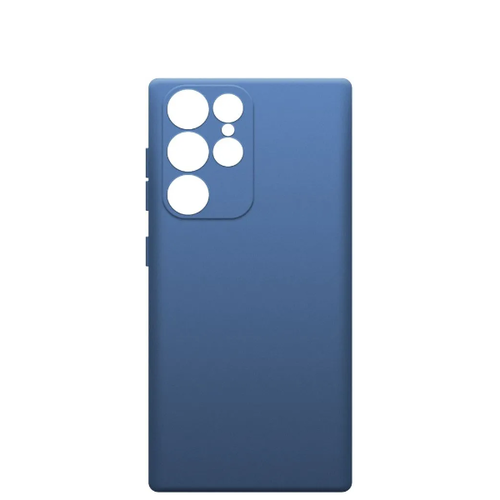 Накладка силиконовая BoraSCO Microfiber Case Samsung S22 Ultra Blue фото 